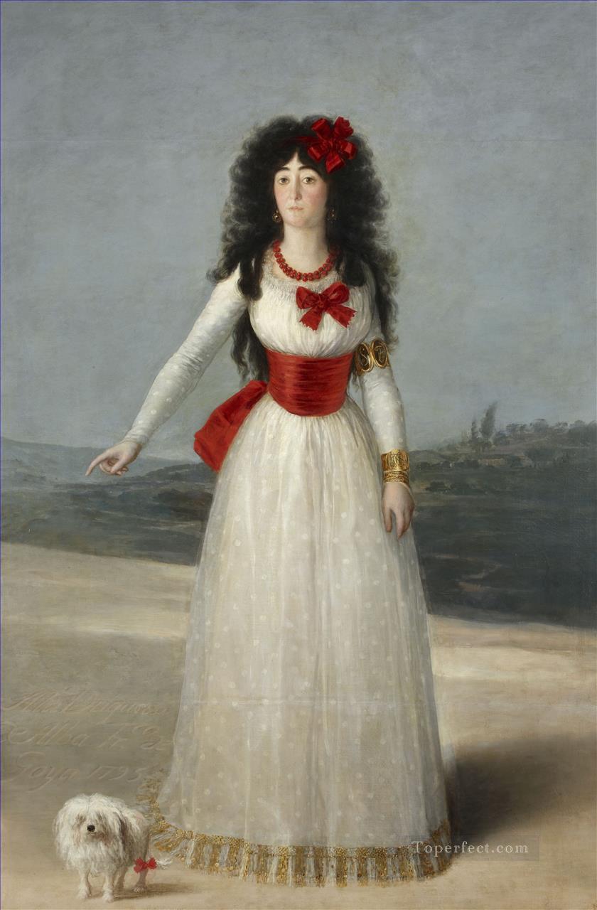 アルバ公爵夫人の肖像画 フランシスコ・ゴヤ油絵
